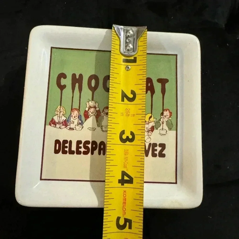Pottery Barn French Bakery Chocolate Delespaul-Havez Coaster Set Colorful Fun